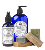 Hygiene Set, Sanitizer, Lavender Liquid Soap, Soap Sampler Set